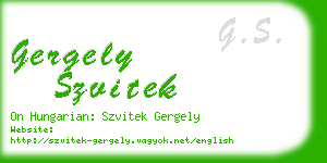 gergely szvitek business card